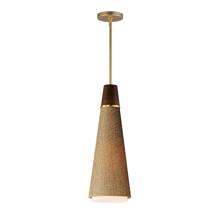 Maxim Lighting Sumatra 1-Light Pendant, Natural Aged Brass 14481GCNAB